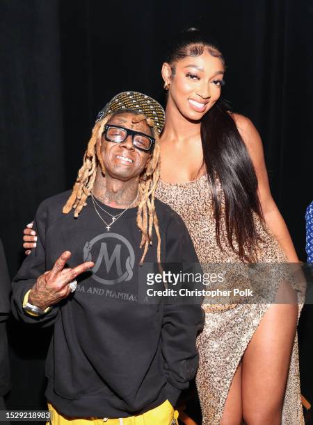 Lil Wayne and Angel Reese at The 2023 ESPYS held at Dolby Theatre on July 12, 2023 in Los Angeles, California.