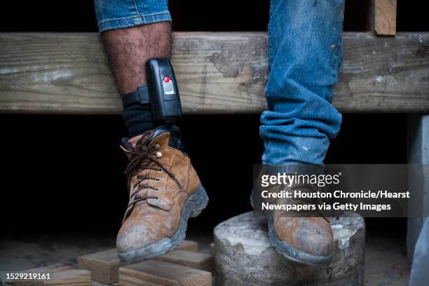 William Gilberto Landaverde who is from El Salvador has an ankle monitor. Landaverde is seeking protection in the United States because he says he...