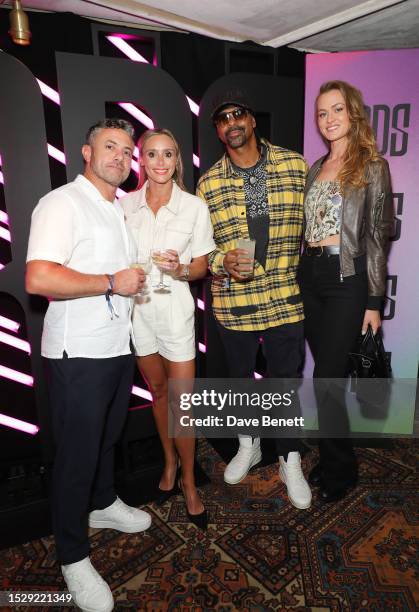 Warren Brown, Anna Woolhouse, David Haye and Sian Osborne attend the YRDS Creative Talent Marketing Agency VIP Launch Event at Louie on July 12, 2023...