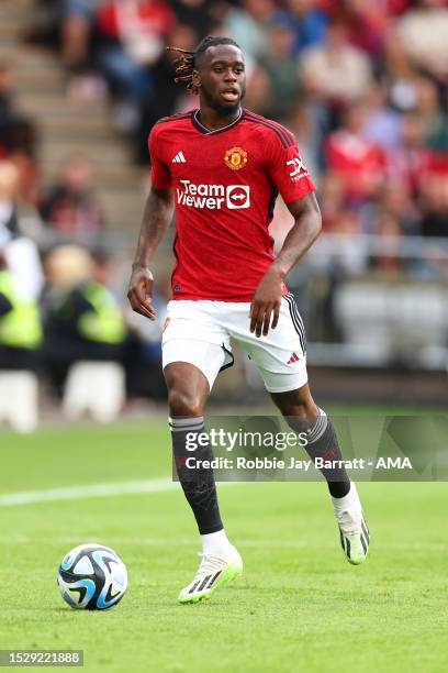 Aaron Wan-Bissaka of Manchester United during the Pre-Season Friendly fixture between Manchester United and Leeds United at Ullevaal Stadion on July...