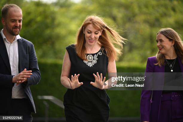 Labour's Deputy Leader Angela Rayner arrives to deliver a speech on "Cleaning Up Politics" at Institute for Government on July 13, 2023 in London,...