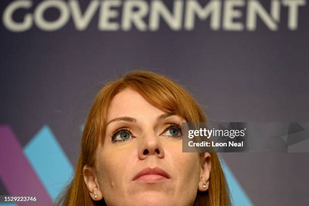 Labour's Deputy Leader Angela Rayner delivers a speech on "Cleaning Up Politics" at Institute for Government on July 13, 2023 in London, England....