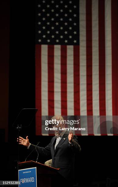 Vice President Joe Biden speaks at Palace Theater at Kings Point on September 28, 2012 in Tamarac, Florida.