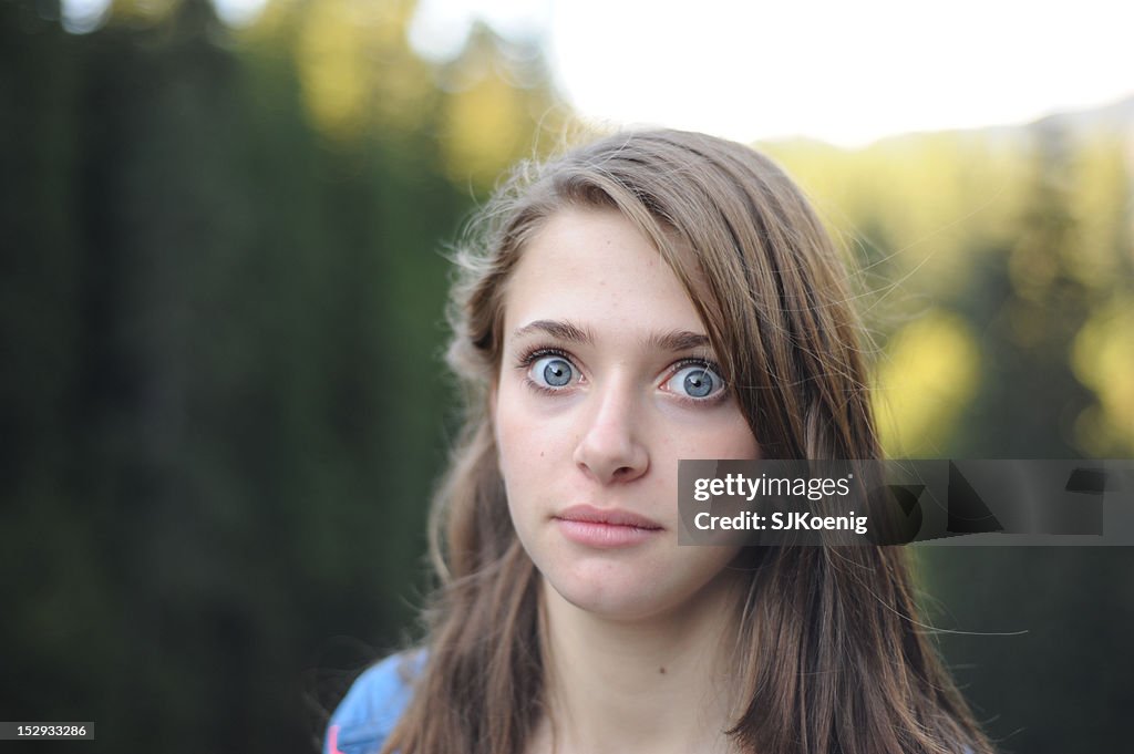 Wide eyed stare