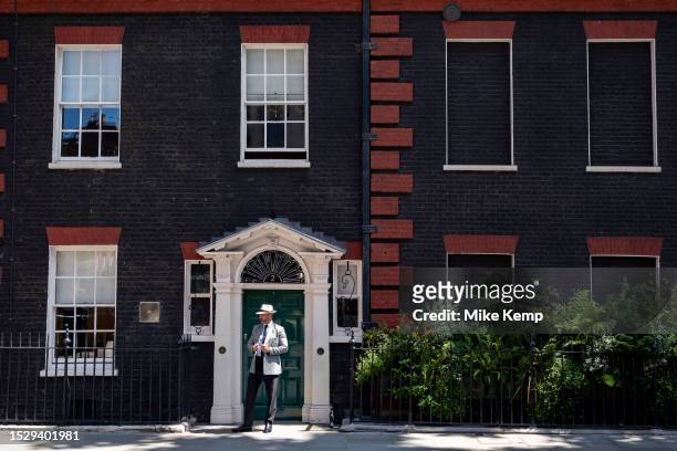 Property with bricked up windows in the exclusive area of Mayfair on 7th July 2023 in London, United Kingdom. Window tax was a property tax based on...