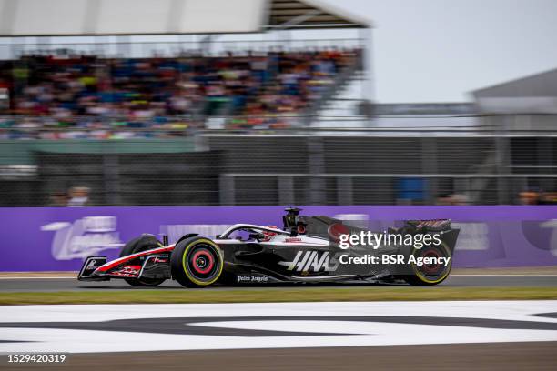 Kevin Magnussen, Haas F1 VF-23 during qualifying ahead of the F1 Grand Prix of Great Britain at Silverstone Circuit on July 08, 2023 in Northampton,...