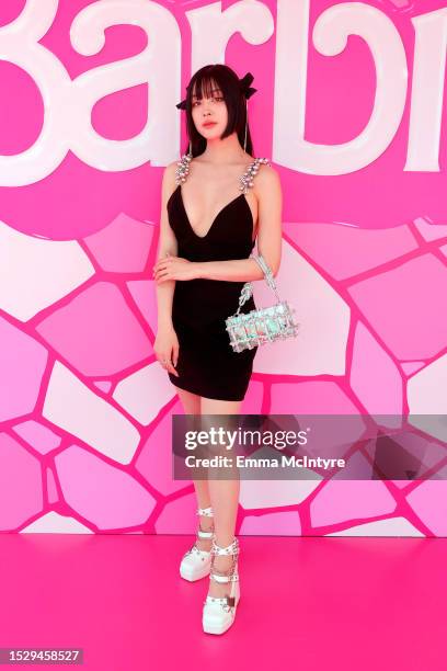 Emily Mei attends the World Premiere of "Barbie" at Shrine Auditorium and Expo Hall on July 09, 2023 in Los Angeles, California.