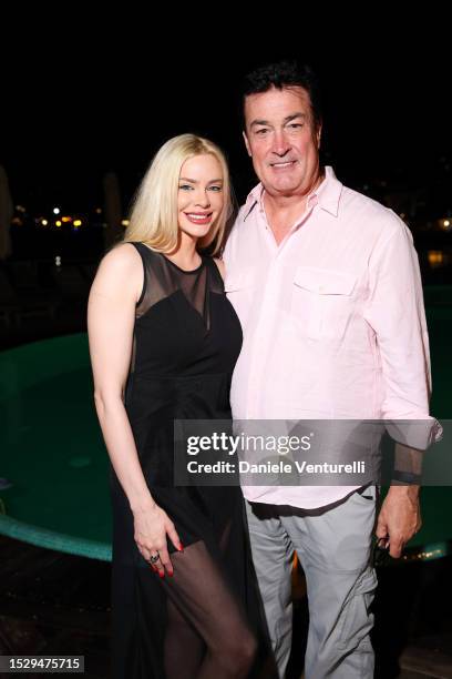 Ria Antoniou and Daniel McVicar attends the Ischia Global Fest 2023 on July 09, 2023 in Ischia, Italy.