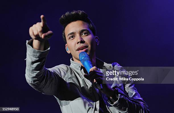 Singer Prince Royce performs at Radio City Music Hall on September 28, 2012 in New York City.