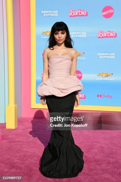 Dove Cameron attends the World Premiere of "Barbie" at the Shrine Auditorium and Expo Hall on July 09, 2023 in Los Angeles, California.