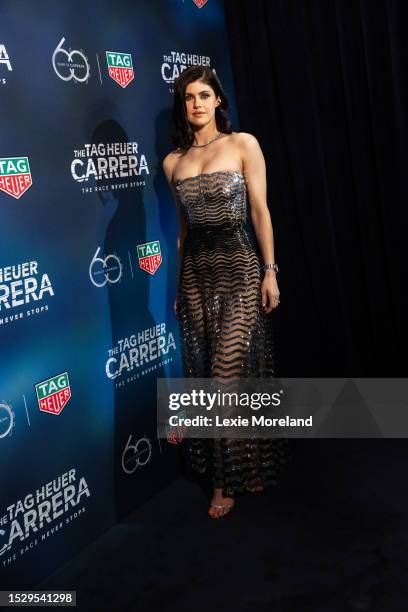 Alexandra Daddario at the TAG Heuer 5th Avenue Flagship Grand Opening Celebration on July 12, 2023 in New York, New York.