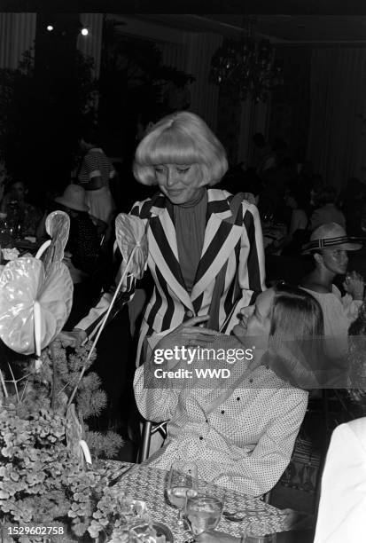 Carol Channing attends the Cole of California Beach and Beyond by Bob Mackie 1977 Swimwear Collection Hollywood gala-themed fashion show debut on...