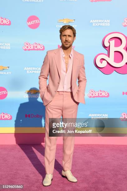 Ryan Gosling attends the World Premiere of "Barbie" at the Shrine Auditorium and Expo Hall on July 09, 2023 in Los Angeles, California.