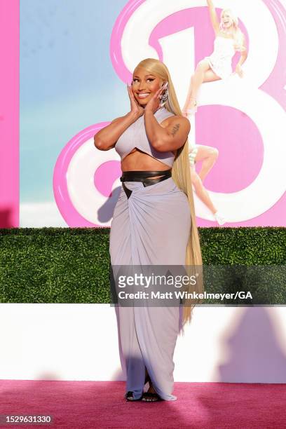 Nicki Minaj attends the world premiere of "Barbie" at Shrine Auditorium and Expo Hall on July 09, 2023 in Los Angeles, California.