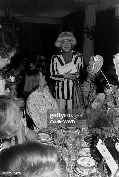 Carol Channing attends the Cole of California Beach and Beyond by Bob Mackie 1977 Swimwear Collection Hollywood gala-themed fashion show debut on...