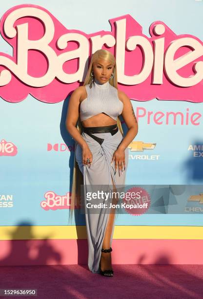 Nicki Minaj attends the World Premiere of "Barbie" at the Shrine Auditorium and Expo Hall on July 09, 2023 in Los Angeles, California.