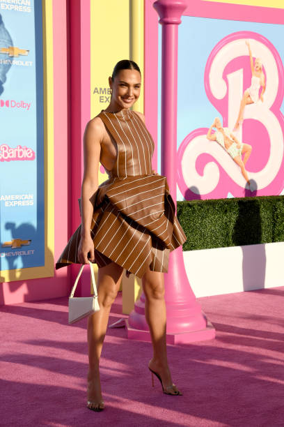 Gal Gadot attends the World Premiere of "Barbie" at the Shrine Auditorium and Expo Hall on July 09, 2023 in Los Angeles, California.