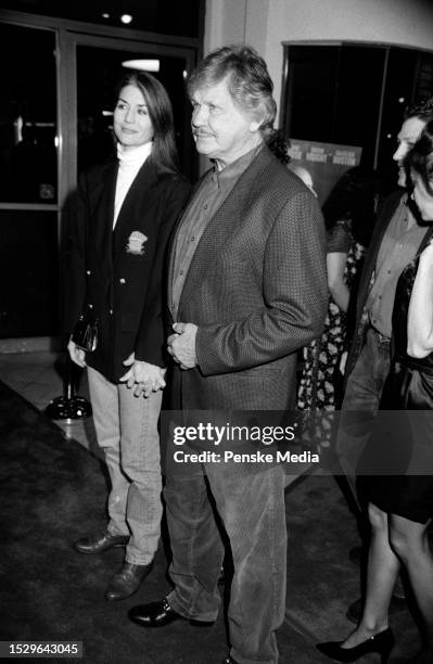 Kim Weeks and Charles Bronson attend an event at the Mann National Theatre in the Westwood neighborhood of Los Angeles, California, on November 9,...