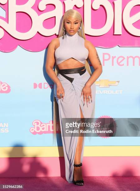 Nicki Minaj attends the World Premiere of "Barbie" at Shrine Auditorium and Expo Hall on July 09, 2023 in Los Angeles, California.