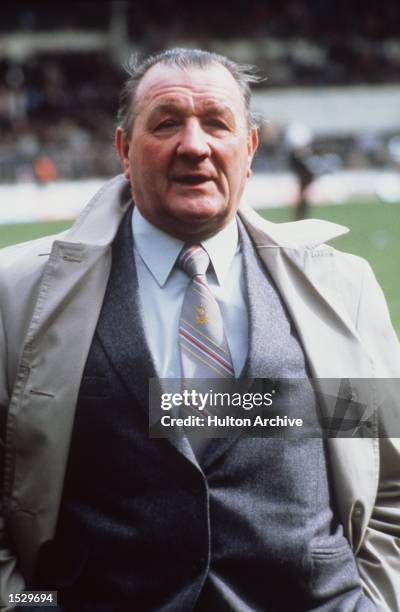 Liverpool manager Bob Paisley prior to the Milk Cup Final against Manchester United. Mandatory Credit: Allsport Hulton/Archive