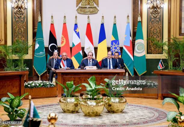 Egyptian President Abdel Fattah Al-Sisi , South Sudanese President Salva Kiir Mayardit , Chairman of the Presidential Council of Libya, Mohamed...