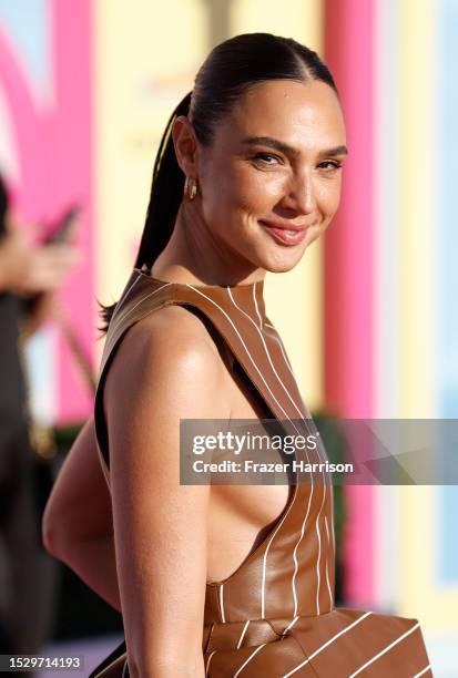 Gal Gadot attends the World Premiere of "Barbie" at Shrine Auditorium and Expo Hall on July 09, 2023 in Los Angeles, California.