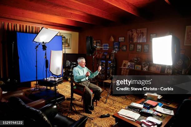 Tennis legend Ken Rosewall sits for a portrait at his home on November 19, 2015 in Sydney, Australia.
