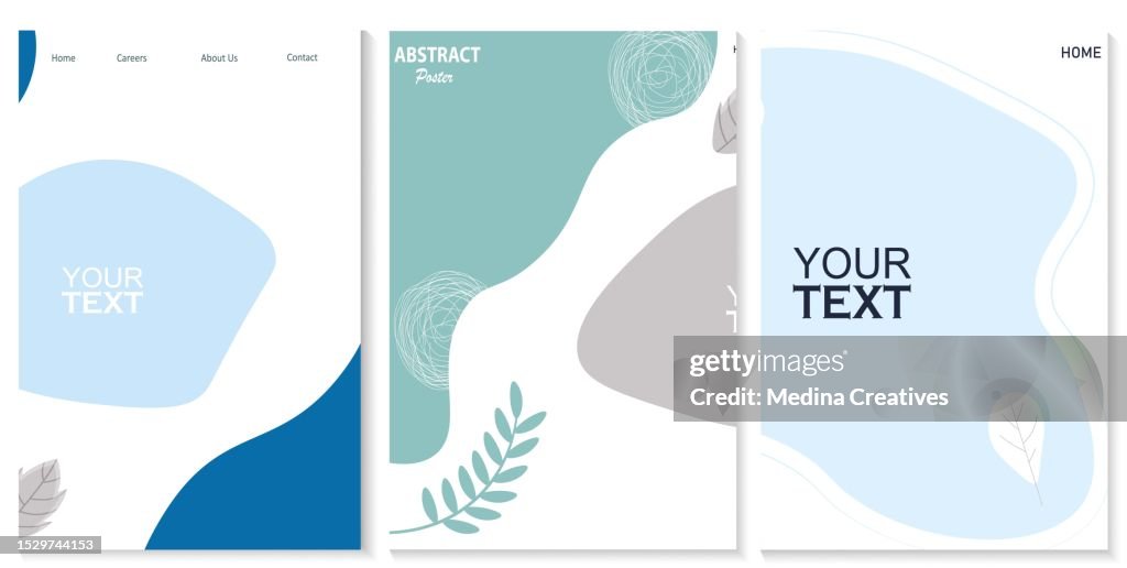 Set of Abstract Template Post for Social Media Background