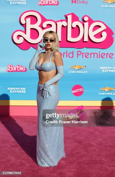 Ava Max attends the World Premiere of "Barbie" at Shrine Auditorium and Expo Hall on July 09, 2023 in Los Angeles, California.