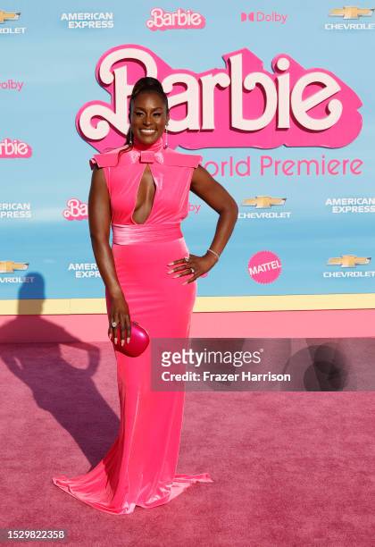 Issa Rae attends the World Premiere of "Barbie" at Shrine Auditorium and Expo Hall on July 09, 2023 in Los Angeles, California.