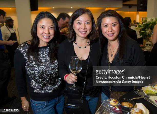 Sandy Nguyen, Jinli Zhao and Jackie Mullins at the Top 100 Culinary Stars event at the Houston Chronicle on Thursday, Oct. 27 in Houston.