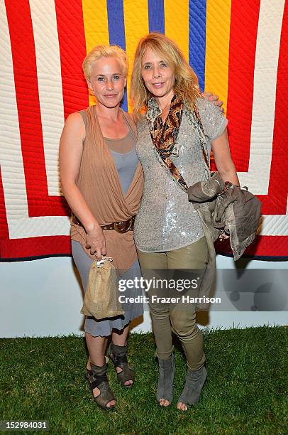 Actors Patricia Arquette, and Rosanna Arquette attend the GiveLove 2nd Annual Art Auction And Fundraiser For Haiti With Patricia Arquette & Rosetta...