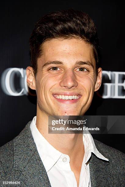 Actor Ken Baumann arrives at the Los Angeles Premiere of "The Cottage" at the Academy of Motion Picture Arts and Sciences on September 28, 2012 in...