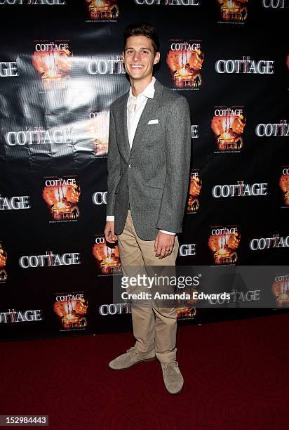 Actor Ken Baumann arrives at the Los Angeles Premiere of "The Cottage" at the Academy of Motion Picture Arts and Sciences on September 28, 2012 in...
