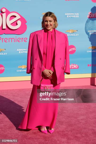 Greta Gerwig attends the World Premiere of "Barbie" at Shrine Auditorium and Expo Hall on July 09, 2023 in Los Angeles, California.