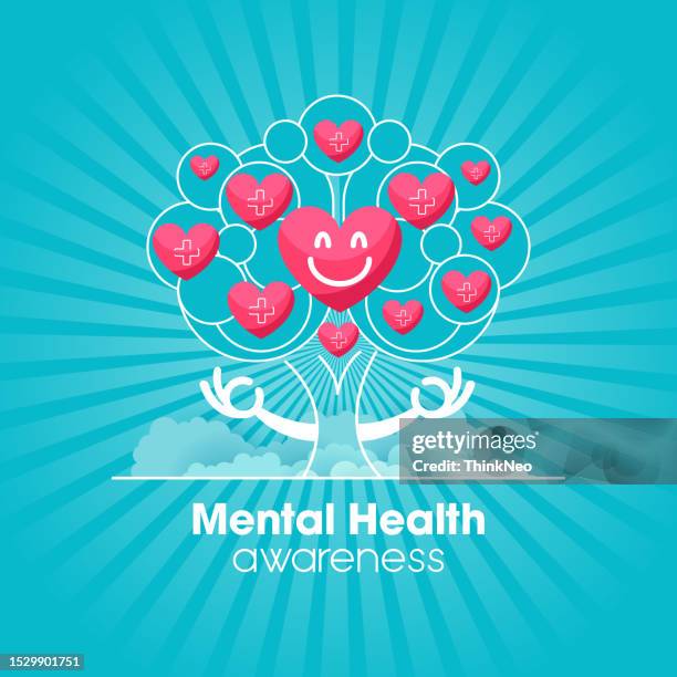 happy healthy brain mind character meditation yoga relax. - informal learning icon stock illustrations