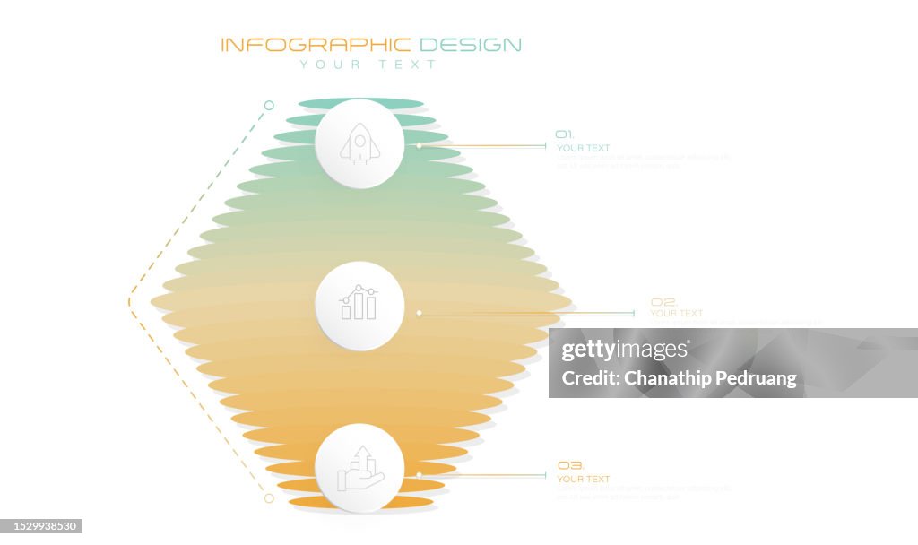 Infographic 3 Steps Timeline diagram with icons. stock illustrationTimeline - Visual Aid, Infographic, Chart, Organization, Number 3