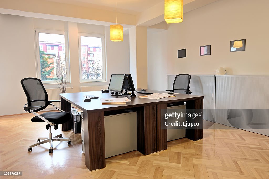 Interior of an office with chairs