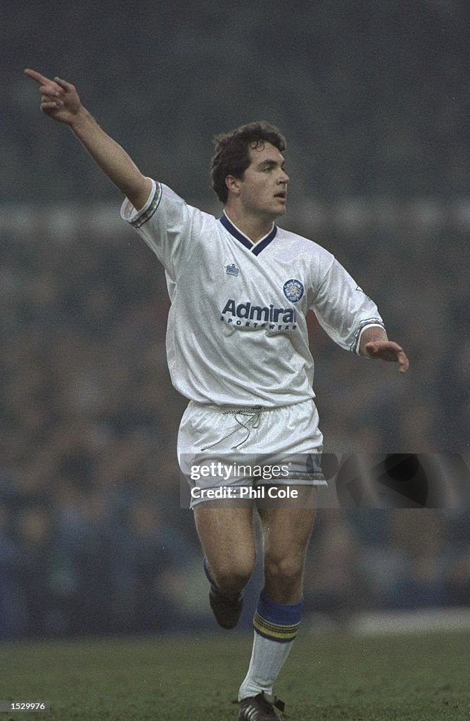 Frank Strandli of Leeds United in action