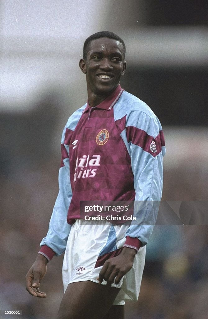 Dwight Yorke of Aston Villa in action