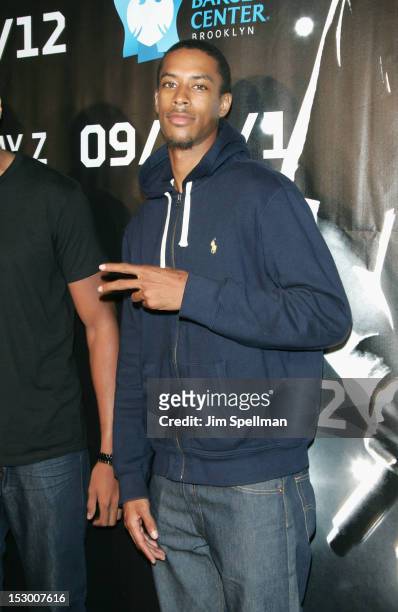 Professional basketball player Stephen Dennis attends Jay-Z in concert at the Barclays Center on September 28, 2012 in the Brooklyn borough of New...