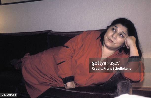 3rd JUNE: Argentine singer Mercedes Sosa posed at a hotel in Amsterdam, Netherlands on 3rd June 1987.