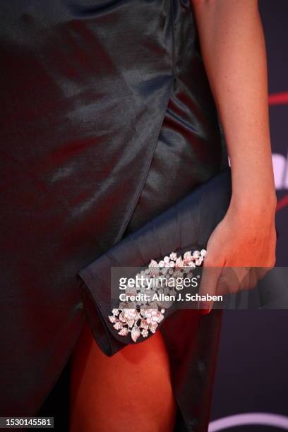 Hollywood, CA United States women's national softball team player Cat Osterman arrives on the red carpet at the 2023 ESPY Awards in Dolby Theatre in...