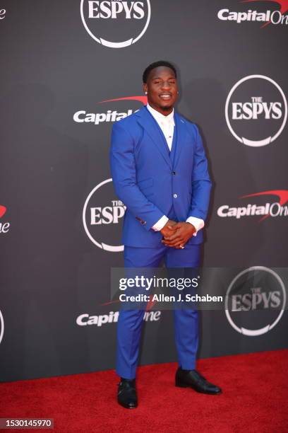 Hollywood, CA Detroit Lions cornerback Jerry Jacobs arrives on the red carpet at the 2023 ESPY Awards in Dolby Theatre in Hollywood Wednesday, July...