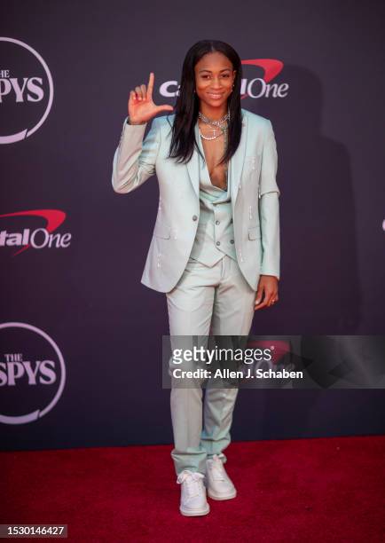 Hollywood, CA Basketball player Alexis Morris arrives on the red carpet at the 2023 ESPY Awards in Dolby Theatre in Hollywood Wednesday, July 12,...
