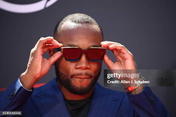 Hollywood, CA UFC welterweight champion Leon Edwards arrives on the red carpet at the 2023 ESPY Awards in Dolby Theatre in Hollywood Wednesday, July...