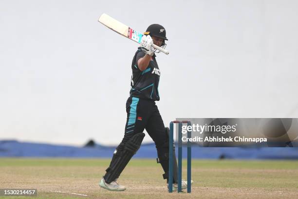 Suzie Bates of New Zealand acknowledges applause after scoring a fifty during game two of the T20 international series between Sri Lanka and New...