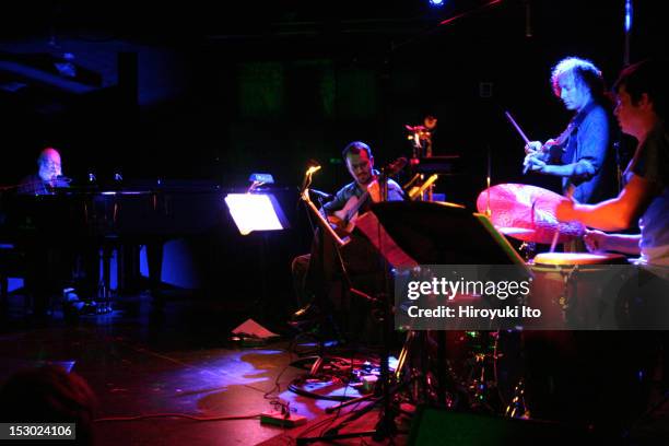 Terry Riley and Gyan Riley performing at Le Poisson Rouge on Sunday night, October 11, 2009.This image;From left, Terry Riley, Gyan Riley. Tracy...
