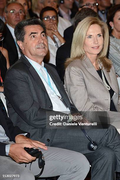 Designer Antonio Citterio and his wife attend the Technogym Village Opening and Wellness Congress on September 29, 2012 in Cesena, Italy.
