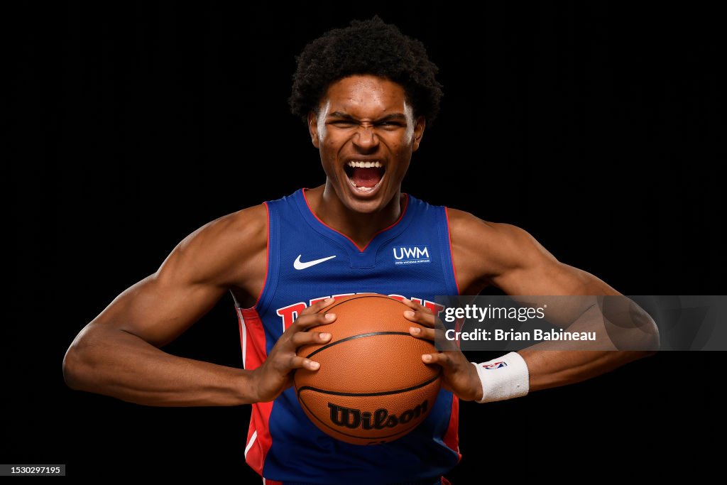 Thompson Rookie Nba Ausar Thompson of the Detroit Pistons poses for a portrait during the ...